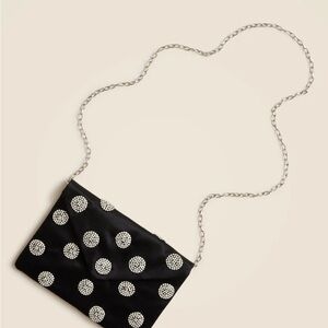 Black Polka Dot Chain Shoulder Bag